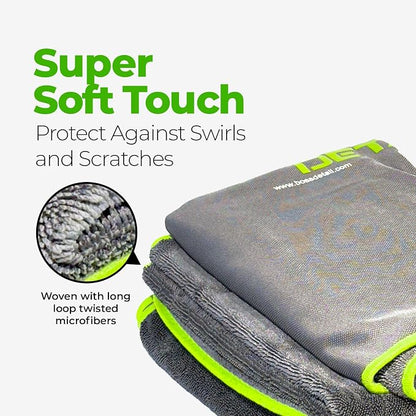 Twist Drying Towel Super Absorbent 600GSM - 35.4'' x 23.6'' inches, Gray Color, Rapid Drying, Large Cleaning, Lint-Free Detailing, High Absorption Microfiber Towels for Cars (1)