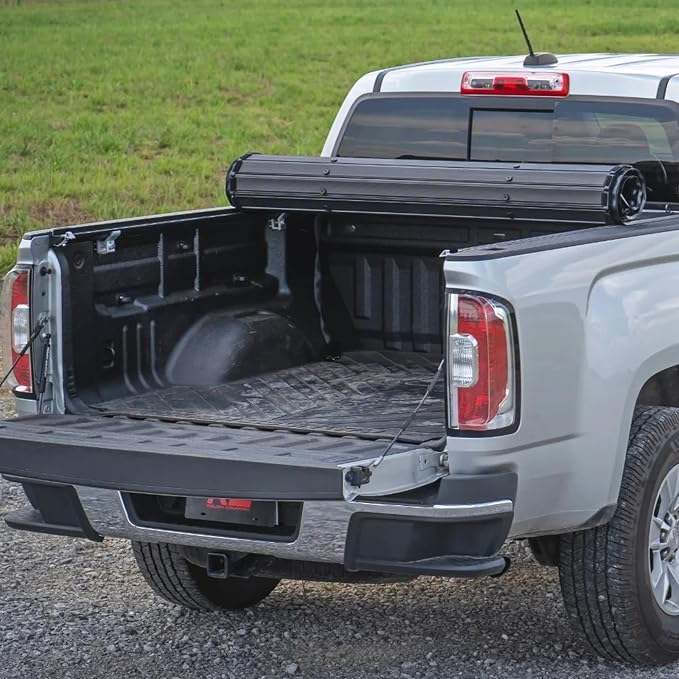 Rough Country Hard Roll-Up Tonneau Cover for Chevy Colorado & GMC Canyon (2015-2022) - Aluminum Truck Bed Cover, Fits 5'7 Bed