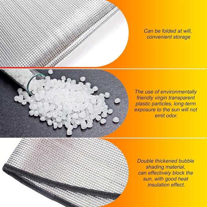 Windshield Sun Shade Compatible with Mercedes-Benz Smart 2009-2015 Foldable Front Windshield Sunshade Protector, Block UV Rays Keep Your Car Cooler