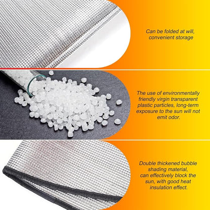 Windshield Sun Shade Compatible with Mercedes-Benz Smart 2009-2015 Foldable Front Windshield Sunshade Protector, Block UV Rays Keep Your Car Cooler