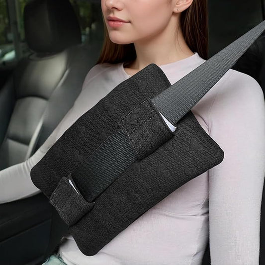 Seat Belt Pillow Post Surgery, Chemo Port Pillow for Seatbelt Chest Protector Chemo Patients Pacemaker Heart Surgery Recovery Support Cushion Gifts Women with Insert Ice Pockets