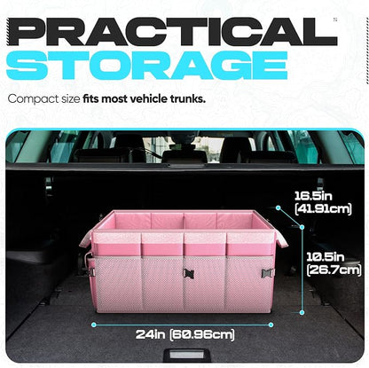 FORTEM Trunk Organizer For SUV Car Trunk Organizer, Foldable Storage, Car Accessories for Women Men, Collapsible Bag, 600D Oxford, Non Slip Bottom, Straps, Soft Cover (65L)