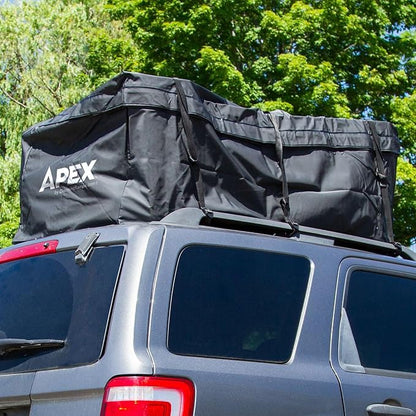 Apex Extra Large Roof Cargo Bag with Self-Sealing Zipper, for Roof-Mounted Racks, Built-in Crossbars or Hitch-Mounted Carriers, 19.6 Cubic Feet