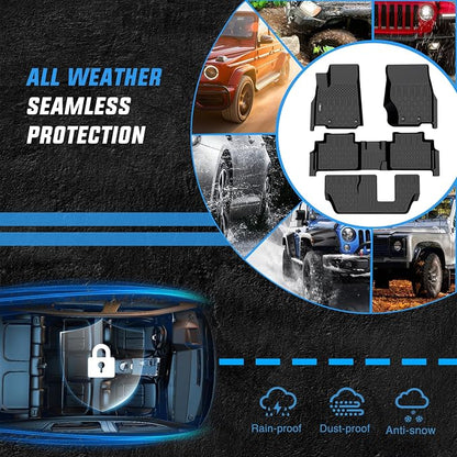 Nilight TPE Floor Mats for Jeep Grand Cherokee L 7-Passenger 2021 2022 2023 2024 2025 2026,All Weather Custom Fit Heavy Duty Floor Liners