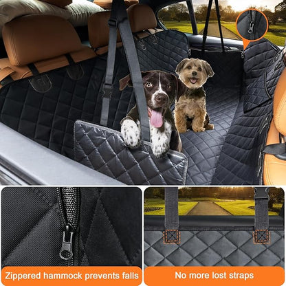 URPOWER Dog Car Seat Cover for Pets 100% Waterproof Seat Cover Hammock 600D Heavy Duty Scratch Proof Nonslip Durable Soft Back Seat Covers for Cars Trucks and SUVs
