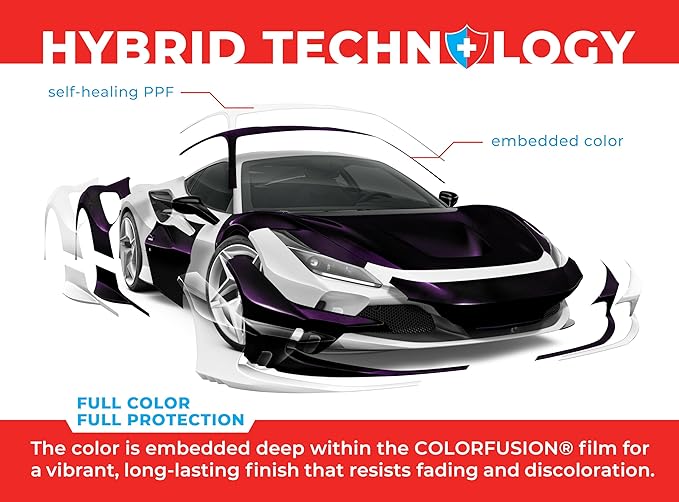 ColorFusion PPF by VViViD, Gloss Cosmic Purple Dry Apply PPF Vinyl Car Wrap Roll 60ft x 5ft