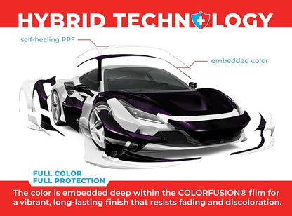 ColorFusion PPF by VViViD, Gloss Cosmic Purple Dry Apply PPF Vinyl Car Wrap Roll 20ft x 5ft