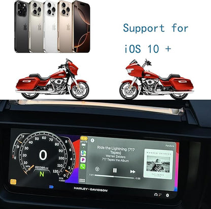 Wireless CarPlay Headset Bypass Fit for Harley Davidson 2024-2026 Street Glide Road Glide CVO/ST Accessories Plug-N-Play (12-pin)