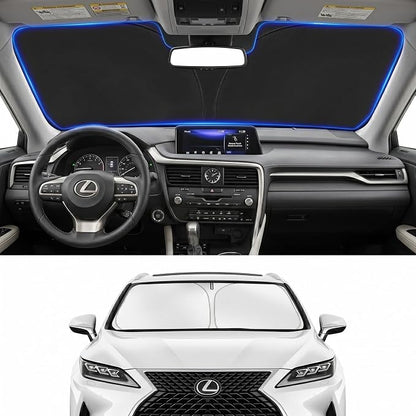 Custom Fit Windshield Sun Shade for Lexus RX 2016-2022 | Custom Fit Windshield Cover, Blocks UV Rays, Double-Layer Heat Shield, Durable Frame, Easy Fold & Storage