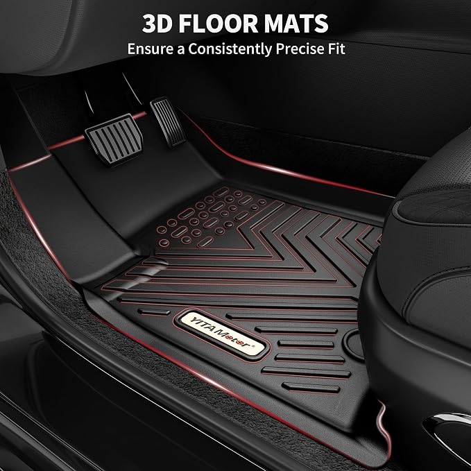 YITAMOTOR Floor Mats Compatible with 2016-2022 Honda Pilot, Custom Fit Floor Liners for Honda Pilot Accessories, 1st & 2nd Row All Weather Protection