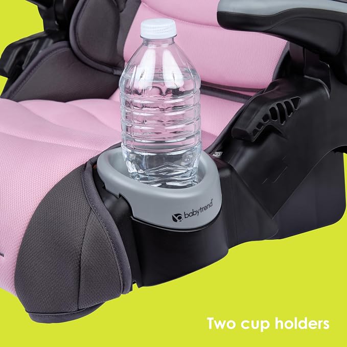 Baby Trend Protect 2-in-1 Folding Booster Seat, Dash Rose – Fold-Flat Travel-Ready Design, Lightweight Build, Belt-Positioning Comfort