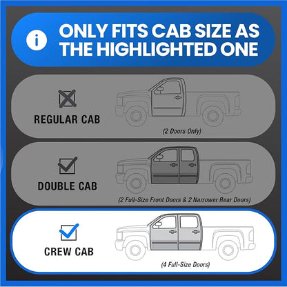 Tyger Auto Rear Under Seat Storage Box Compatible with 2014-2018 Chevy Silverado/GMC Sierra LD; 2015-2019 Silverado/Sierra HD | Crew Cab | Custom-Fit Cargo Organizer Console | TG-CB5C8878