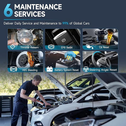 2026 BOSSCOMM eTouch770 Diagnostic Scanner Upgraded from IF745 Code Scanner, All-System OBD2 Scan Tool with 6 Resets, ABS, SAS Calibration,Oil,Throttle, EPB, BMS, Lifetime WiFi Free Update,Auto Vin.