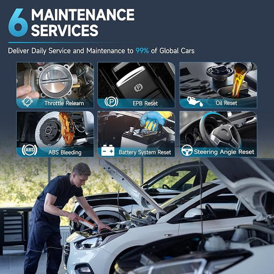 2026 BOSSCOMM eTouch770 Diagnostic Scanner Upgraded from IF745 Code Scanner, All-System OBD2 Scan Tool with 6 Resets, ABS, SAS Calibration,Oil,Throttle, EPB, BMS, Lifetime WiFi Free Update,Auto Vin.