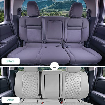 FH Group Custom Fit Car Seat Covers Specifically Made for 2022-2026 Nissan Frontier, Full Set Gray Ultraflex Neoprene Waterproof Automotive Seat Covers for Pickup Truck, Nissan Accessories