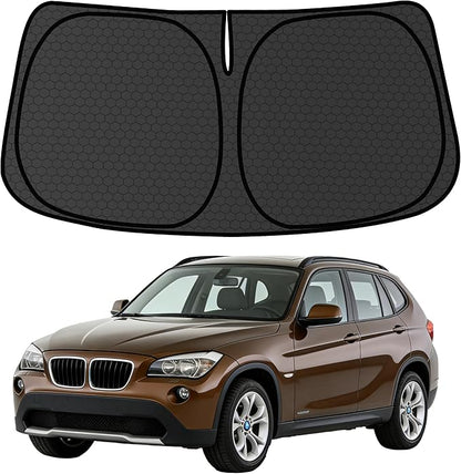 X1 E84 Customized Windshield Sun Shade for 2011 2012 2013 2014 2015 X1 E84 Front Window Sunshade Visor Protector Foldable Blocks UV Rays Keep Car Cooler Accessories