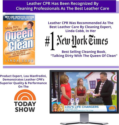 Leather CPR Microfiber Applicator Sponge & 2pcs 16in Towels - Use for Applying Conditioner and Cleaner to Car Interiors and Furniture
