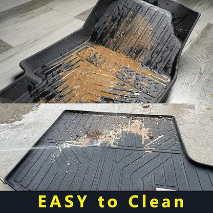 Floor Mats Fits 2019-2025 2026 Mercedes Benz Sprinter 1500/2500/3500/4500（Only Fit Cargo Van/Cab Chassis） TPE All Weather Protection Car Front Row Mats, Black mat Accessories for Sprinter