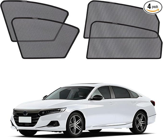 2018-2022 Accord Window Shades, 4 PCS Car Side Window Sun Shades for Baby, Breathable Mesh UV & Glare Protection, Privacy Window Covers for Safe Driving, Napping, Camping & Dressing