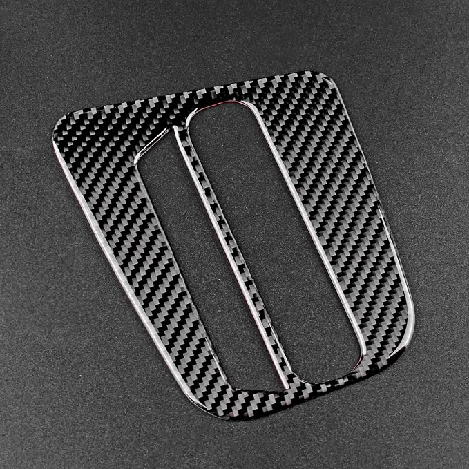AIRSPEED for BMW E46 1998-2006 Center Console Gear Shift Panel Trim (Upper Left Button Cutout) – Carbon Fiber Interior Trim Accessories, Black