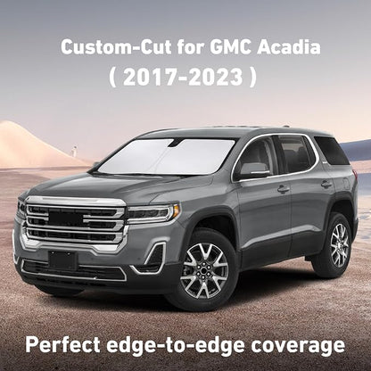 EcoNour Windshield Sunshade Compatible for GMC Acadia 2017-2021 2022 2023, Sun Visor for Front Windshield & Window Sun Shade Cover, UV Heat Blocker & Protector, Car Accessories