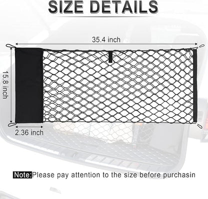 Amiss Envelope Style Truck Bed Cargo Net with Side Organizer, Fits for 2017-2025 Honda Ridgeline Accessories, Portable Storage and Highly Elastic Organizer with Hook, Car Exterior Accessories.