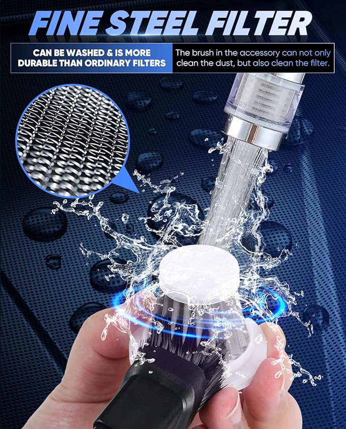 Saker Car Vacuum Portable Cordless Handheld Car Vacuum 15000PA High Power with Brushless Motor and Blower for Cars,Office,Home Cleaning HL107B