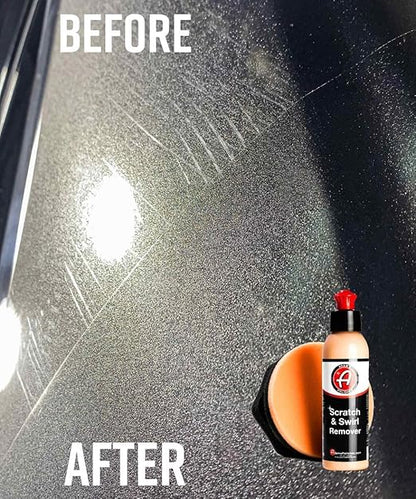 Adam's Polishes Car Scratch & Swirl Remover Hand Correction System | Remove & Restore Paint Transfer, Minor Imperfections, & Oxidation | Paired with Orange Compound Correction Pad Applicator (12oz)