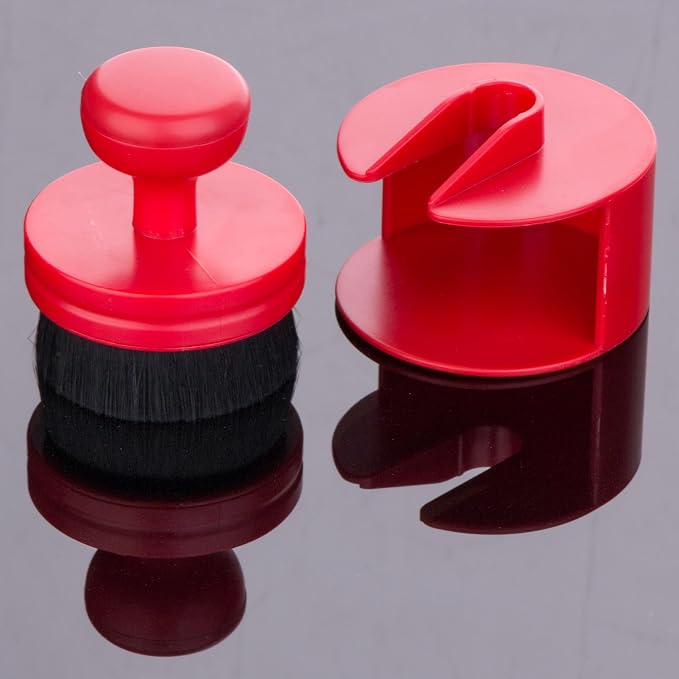 BABYSHEEP Car Tire Shine Applicator,Vegan Tire Shine Brush with Stand for Auto Detailing Cleaning Service,Red+Blue (2pc)