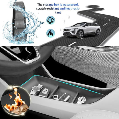 SHAOHAO 2 Pcs for 2025 2026 Cadillac Lyriq Under Console Organizer for 2023 2024 2025 2026 Cadillac Lyriq Accessories (Sport/Tech/Luxury) Lower Organizer & Cup Holder Space Expand Tray Easy Removal