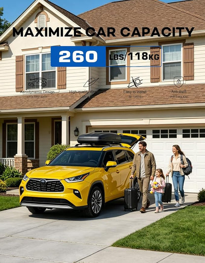 Wonderdriver Lockable Roof Rack Cross Bars 260lbs Fit for Toyota Highlander 2020-2026 XLE Limited Platinum Hybrid, Aluminum Crossbars Rooftop Luggage (Not for Grand Highlander)
