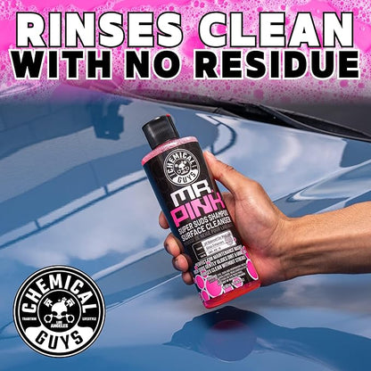 Chemical Guys Mr. Pink Car Wash Soap - 64 oz Super Suds Foaming Car Wash Soap for Cannon, Blaster, or Bucket Washing - pH Balanced, Safe on Wax, Sealant, Ceramic, and Clear Coat Finishes (Pack of 4)