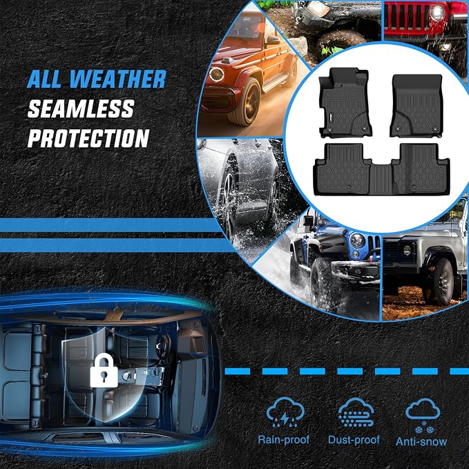 Nilight TPE Floor Mats for Acura ILX 2013 2014 2015 2016 2017 2018 2019 2020 2021 2022 2022, All Weather Custom Fit Heavy Duty Floor Liners