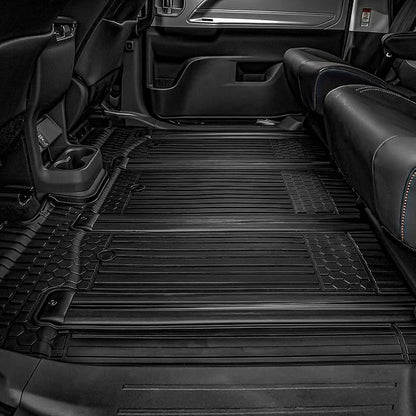 3W Floor Mat for Toyota Sienna 2021-2026 (Only for 7 Seat), TPE All Weather Custom Fit Floor Liner for Toyota Sienna 2nd and 3rd Row Car Liners(Not Fit 2025 2026 Platinum Edition)
