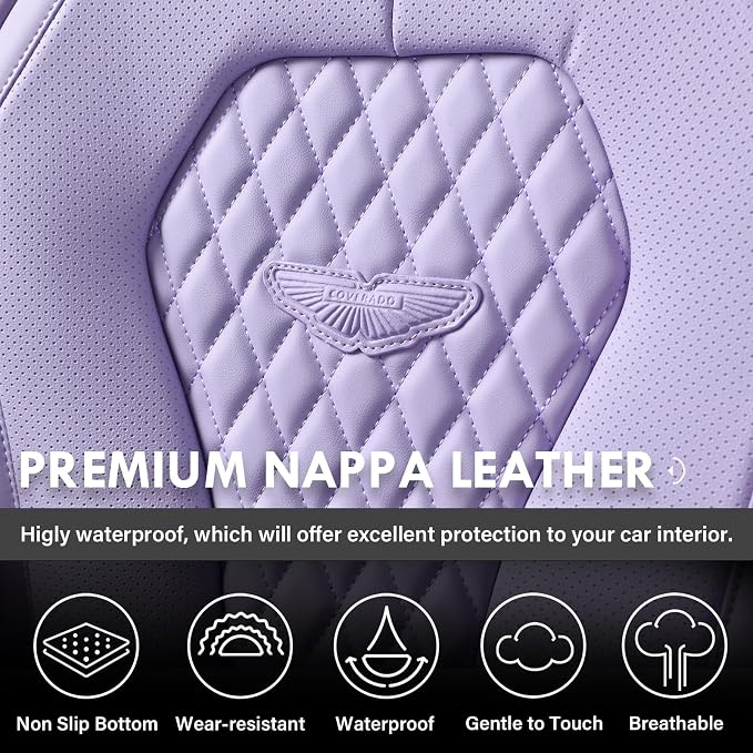 Coverado Seat Covers, Car Seat Covers Front Seats, Purple Car Seat Cover, Luxury Car Seat Covers, Seat Cushion, Front Car Seat Covers Leatherette Car Seat Protector