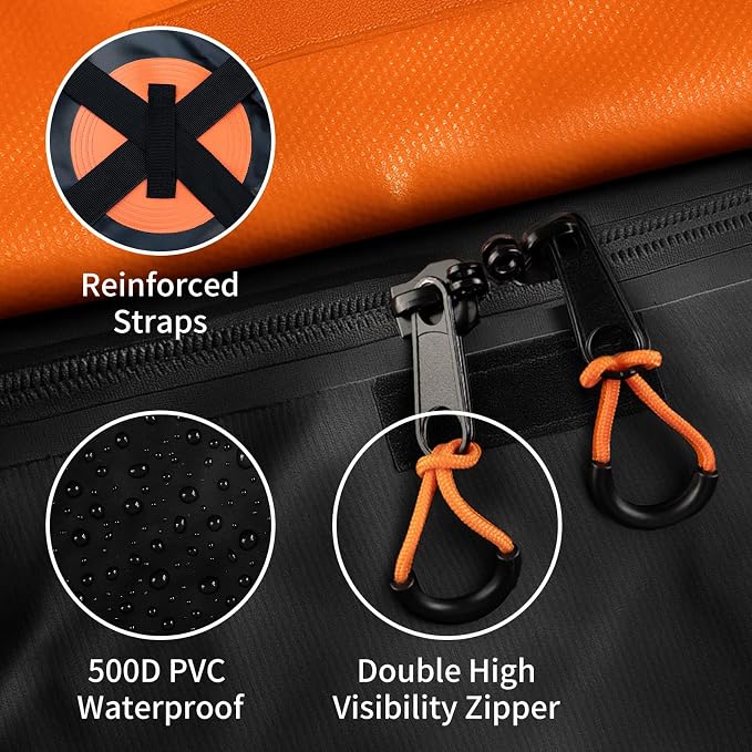 Forluck 64 x 39 x 6 Inch Universal 250 LBS Heavy Duty Roof Rack Cargo Carrier with Waterproof Bag, Net & Ratchet Straps, Extension Rooftop Cargo Carrier, Car Top Luggage Holder for SUV, Truck or RV