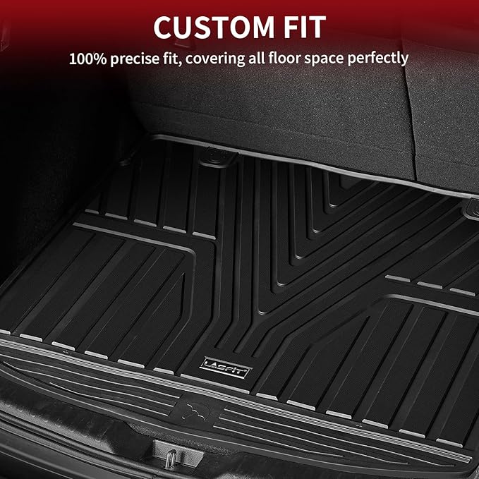 LASFIT Cargo Liner for Honda CR-V 2026 2025 2024 2023 (Gasoline & Hybrid & e:FCEV) All Weather TPE Car Trunk Mat (Upper Position), Cargo Only Black