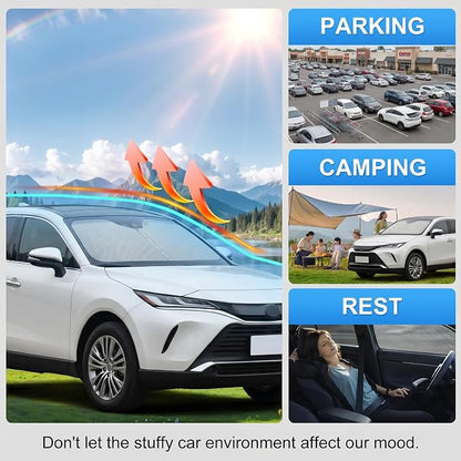 Windshield Sun Shade Sunshade for Toyota Venza 2021-2026 | Custom Fit Windshield Cover, Blocks UV Rays, Double-Layer Heat Shield, Durable Frame, Easy Fold & Storage