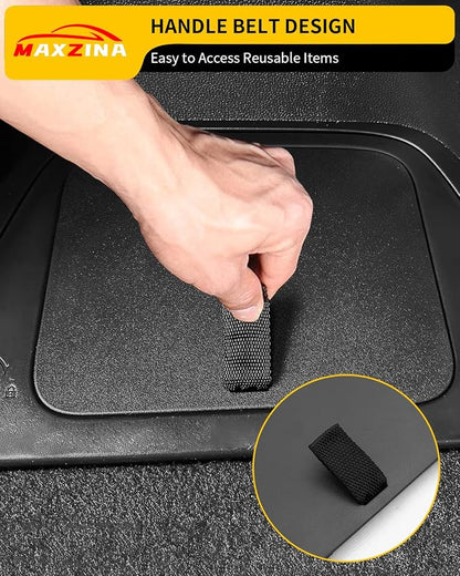 Rear Trunk Organizer Cover Compatible with 2023 2024 2025 2026 Honda Pilot Trunk Organizer Storage Bin Lid Left Driver Trunk Side Storage Box Cover Protector Black 7&8 Seats Pilot Accessories
