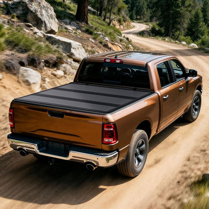 OEDRO Hard Tri-Fold Low-Profile Tonneau Cover Fit for Toyota Tacoma 2024 2025 2026 with Tacoma Bed Rail (Excl. Trail Edition) with 5ft Bed