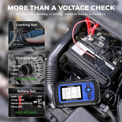 AUTOPHIX DM5900 OBD2 Scanner, ABS SRS Transmission & Engine Code Reader, Check Engine Light Scanner with Battery Test, Live Data, Smog Check, Free Lifetime Updates for All OBDII Cars