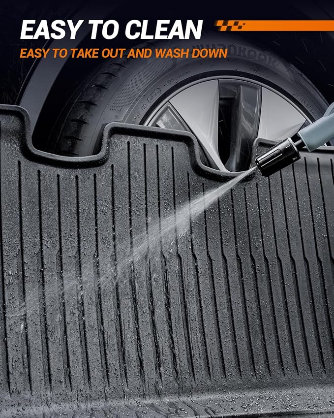 2024 2025 2026 Tesla Model 3 Floor Mats All Weather Full Set Made by SEALIGHT- Custom Fit for Model 3 Highland, Premium TPE Floor Liners, Waterproof, Anti-Slip & Easy to Clean Car Mats
