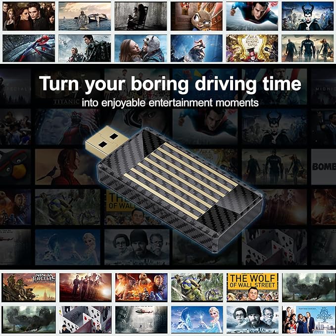 Wireless CarPlay Android Auto Adapter AI Magic Box, Built-in Play Store Netflix YouTube TikTok, HD Screen Mirroring, Plug and Play Video Adapter for OEM Factory Wired CarPlay Vehicles