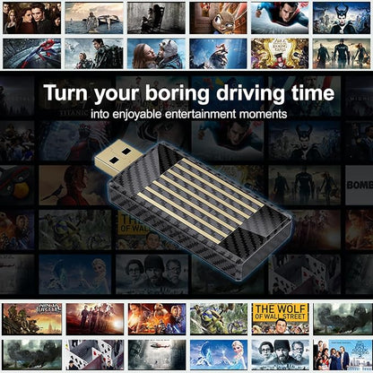 Wireless CarPlay Android Auto Adapter AI Magic Box, Built-in Play Store Netflix YouTube TikTok, HD Screen Mirroring, Plug and Play Video Adapter for OEM Factory Wired CarPlay Vehicles
