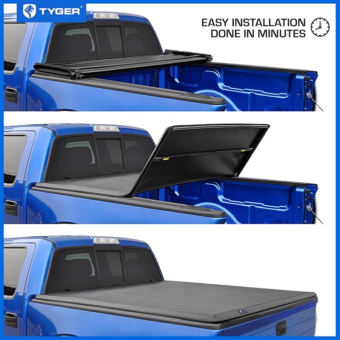 Tyger Auto T3 Soft Tri-fold Truck Bed Tonneau Cover Compatible with 2022-2026 Toyota Tundra | 5.5' (67") Bed | TG-BC3T1062