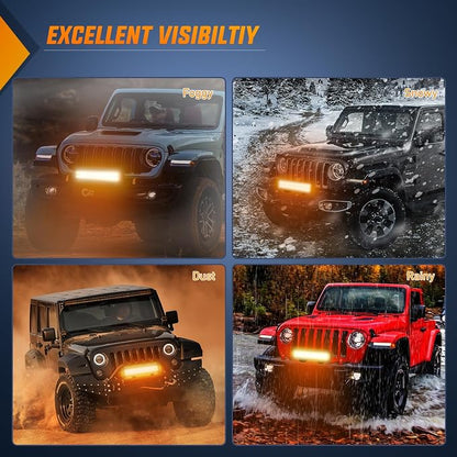 Nilight LED Light Bar 12 Inch 72W Spot Flood Combo Amber Beam Off Road Lamp Fishing Hunting Emergency Deck Work Lighting for Trucks UTV Pick-up Van Boat Tractor