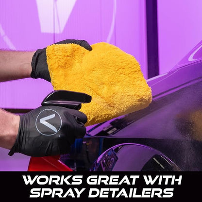 VIKING Microfiber Cleaning Cloth for Car Detailing, Ultra Plush Finishing Microfiber Towels for Car Cleaning Supplies, Yellow, 16 inch x 16 inch, 6 Pack