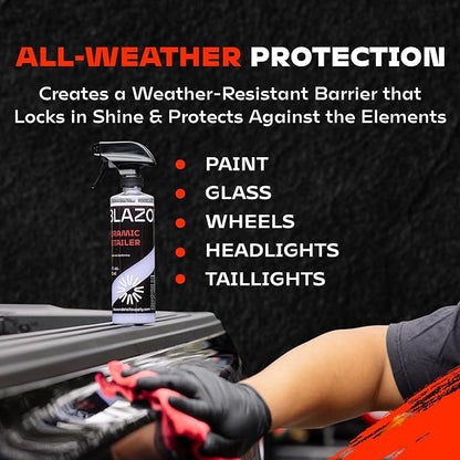 BLAZON Ceramic Detailer Spray Coating- Hydrophobic Shine & Surface Protection- Glossy Ceramic Clear Coat Paint Sealant- Cars, Trucks, Motorcycles, RVs, Boats & More- 16 fl oz