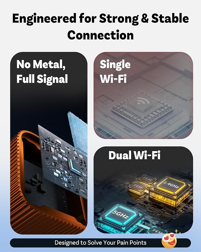 OTTOCAST 2026 New Mini Slim Orange, 2-in-1 Wireless CarPlay Adapter & Android Auto Adapter, Plug & Play Wireless Carplay Dongle, 5s Auto-Connect, Mini Cube for Factory Wired Cars, iPhone & Android