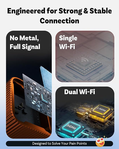 OTTOCAST 2026 New Mini Slim Orange, 2-in-1 Wireless CarPlay Adapter & Android Auto Adapter, Plug & Play Wireless Carplay Dongle, 5s Auto-Connect, Mini Cube for Factory Wired Cars, iPhone & Android